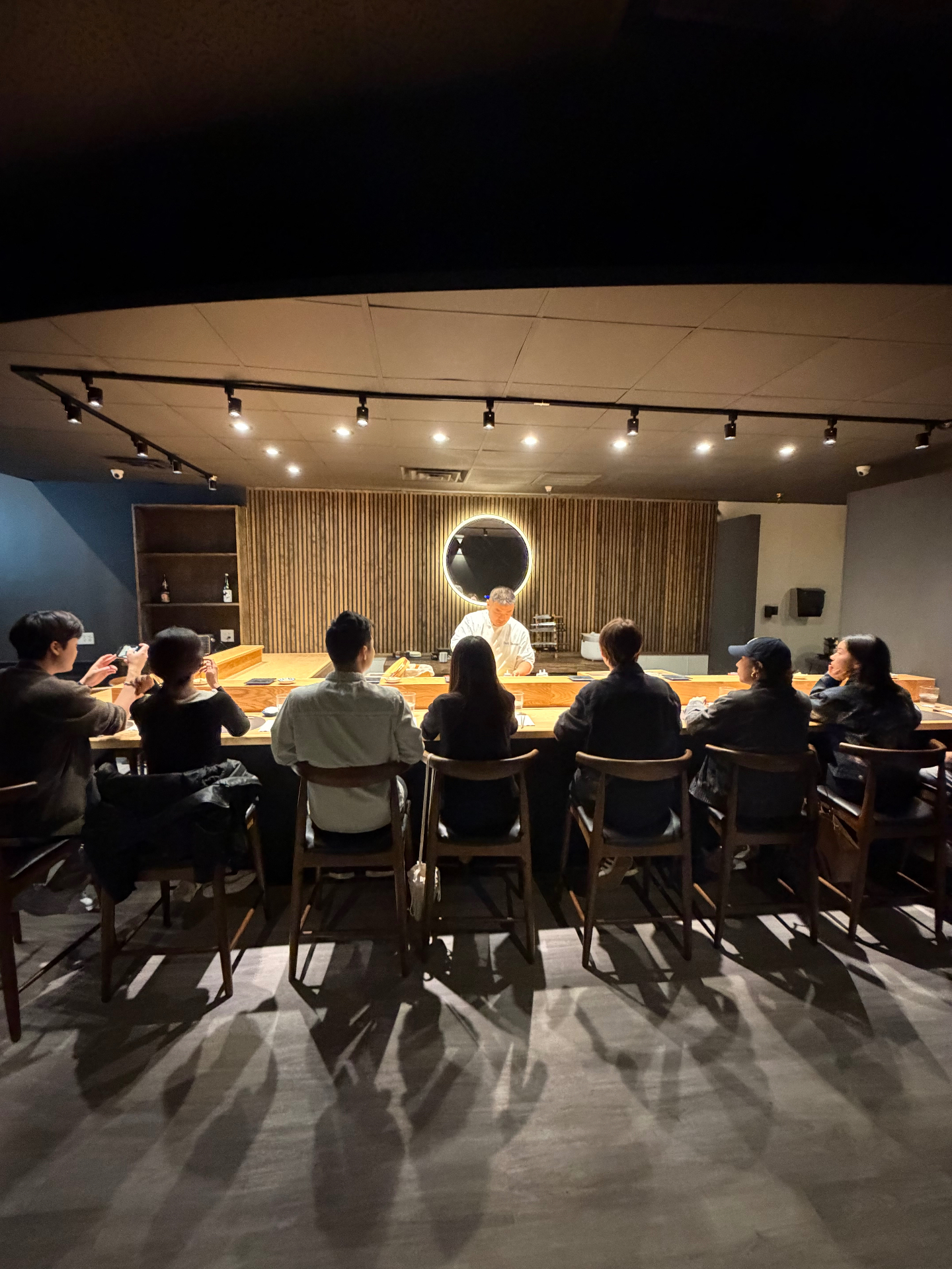 Guests seated at the Tsuki Omakase counter